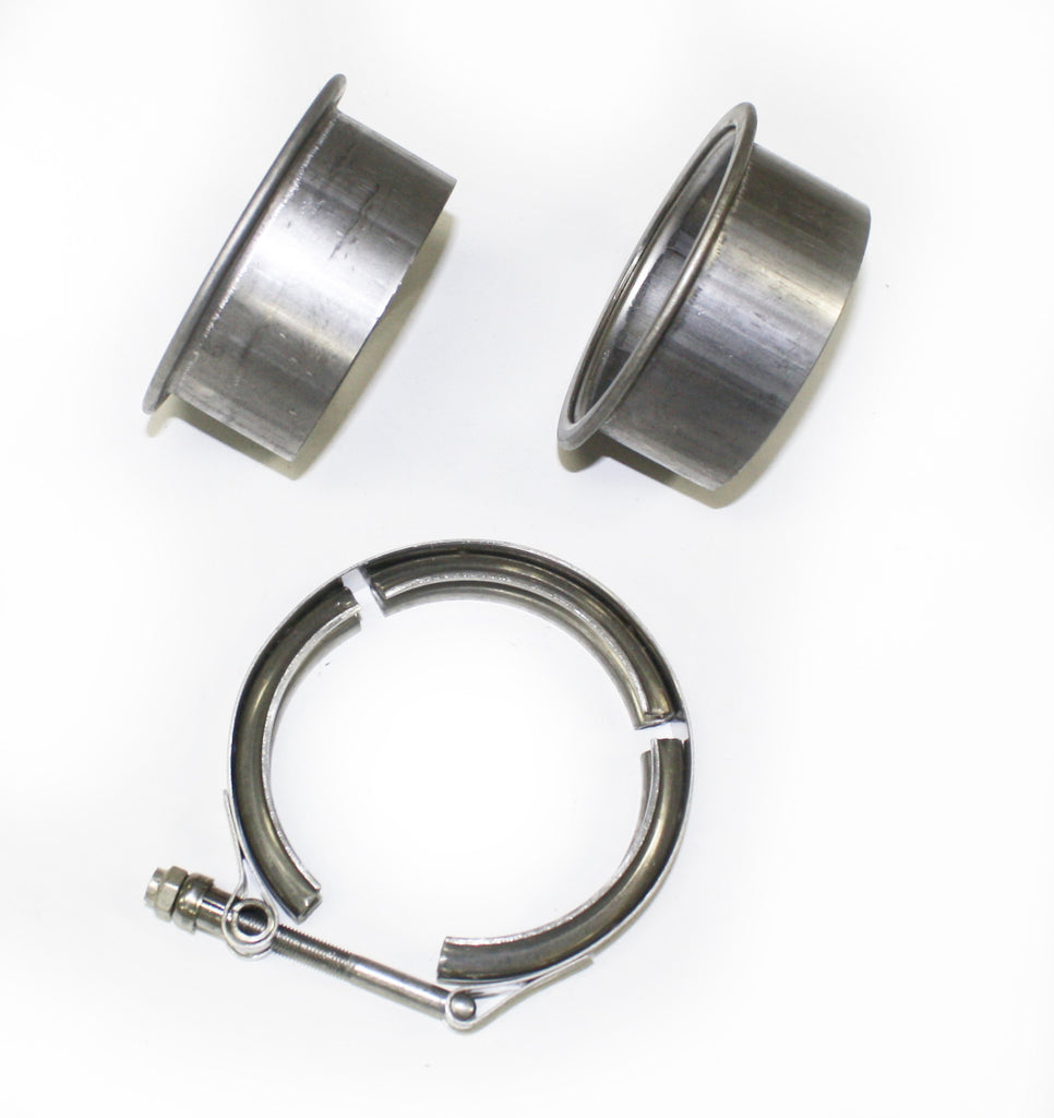 JBA Performance 3" Stainless Steel V-Band clamp and flanges