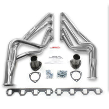 Load image into Gallery viewer, JBA Performance 65-73 Mustang  Long Tube 260-302 &amp; 71-73 260-351W Silver Ctd