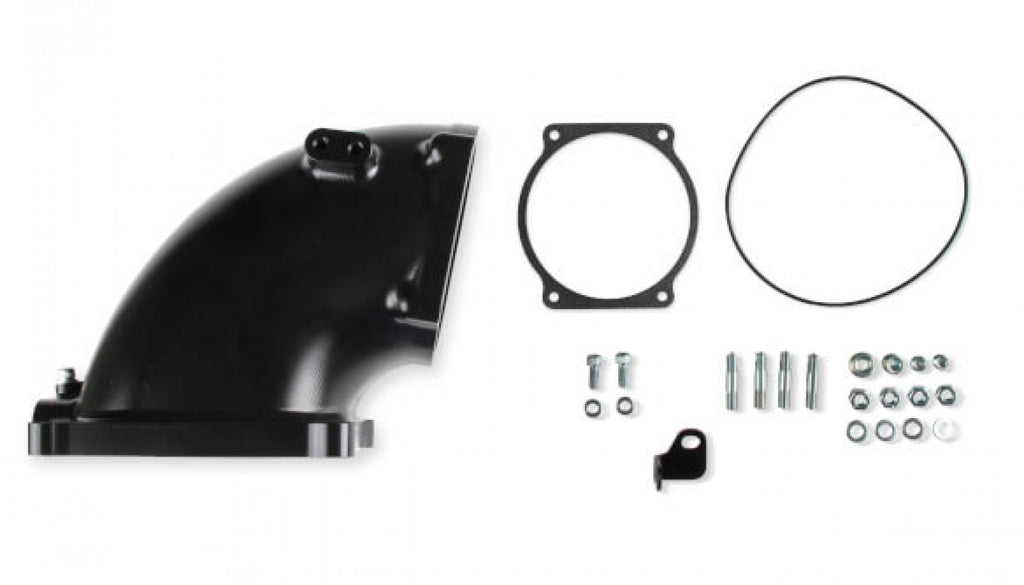 Holley EFI Billet 4500 EFI Throttle Body Intake Elbow-Ls- Black Finish