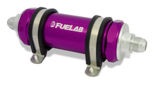 Load image into Gallery viewer, Fuelab 85812-4 In-Line Fuel Filter, Long with Integrated Check Valve 40 micron