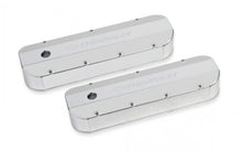 Load image into Gallery viewer, Holley GM Licensed Valve Cover - Track Series - BBC - Fabricated Aluminum - Natural Anodized