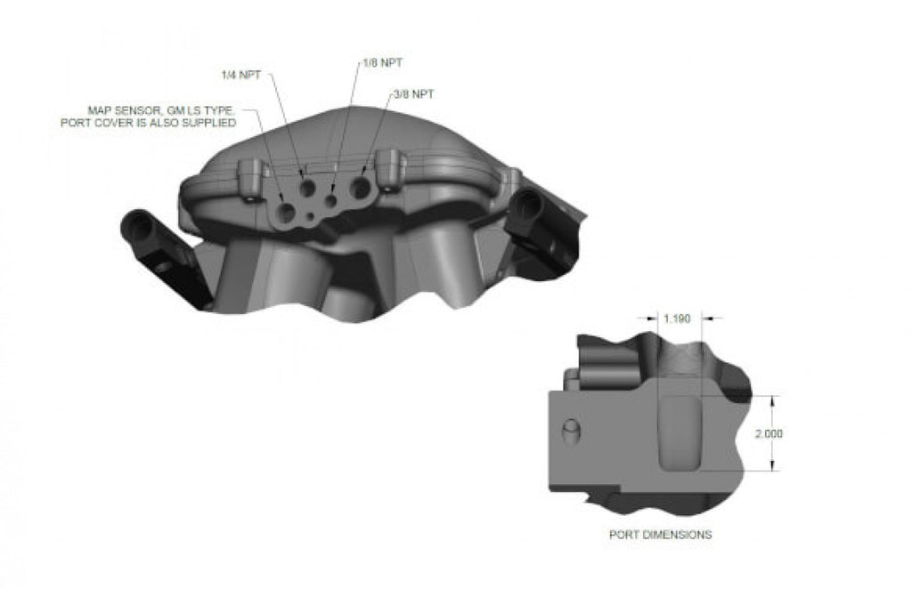 Holley EFI 351W Ford Hi-Ram EFI Manifold with Side Mount Top