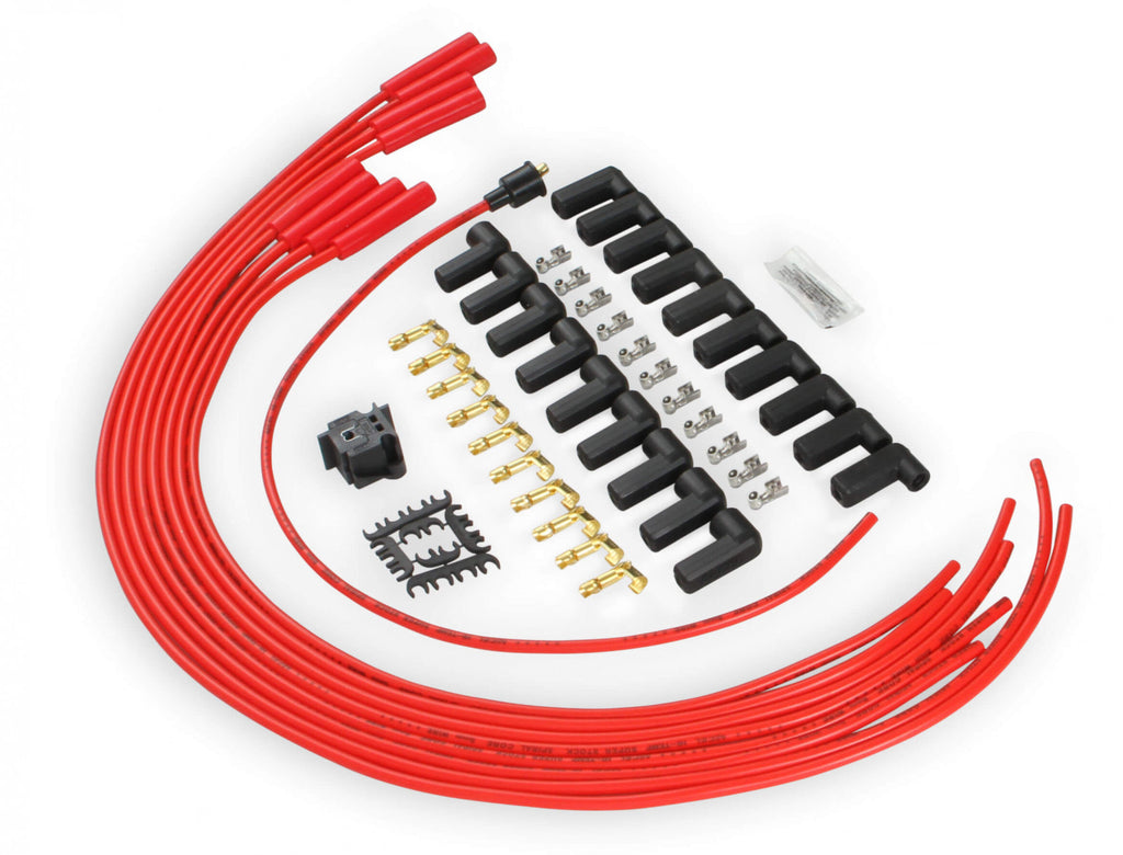 ACCEL Spark Plug Wire Set - 8mm - Universal - Red Wire with Red Straight Boots