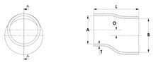 Load image into Gallery viewer, HPS 2.38&quot; - 3&quot; ID , 3&quot; Long High Temp 4-ply Reinforced Silicone Offset Reducer Coupler Hose Black (60mm - 76mm ID , 76mm Length)