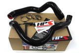 HPS Black Reinforced Silicone Radiator Hose Kit Coolant for Jeep 91-01 Cherokee XJ 4.0L