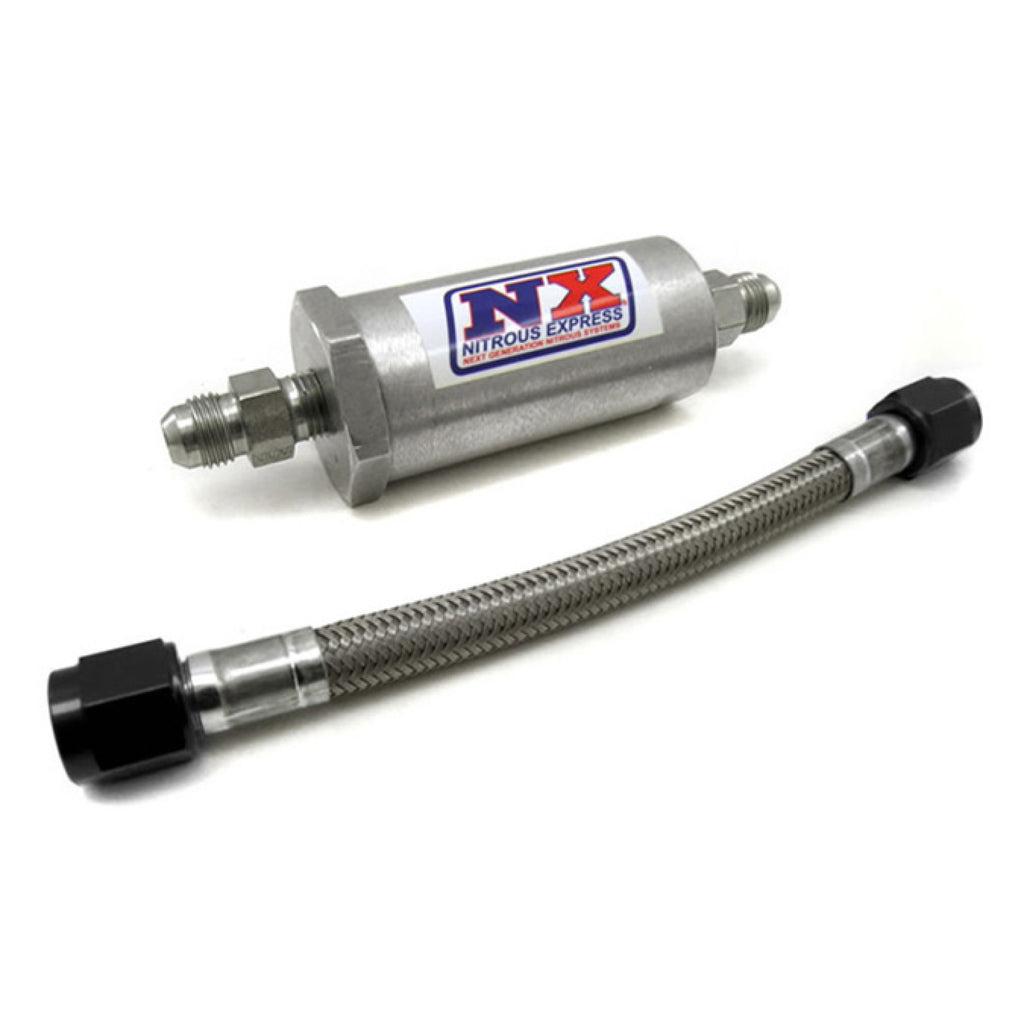 Nitrous Express 6AN  Pure-Flo  N20 Filter & 7  Stainless Hose (Lifetime Cleanable)