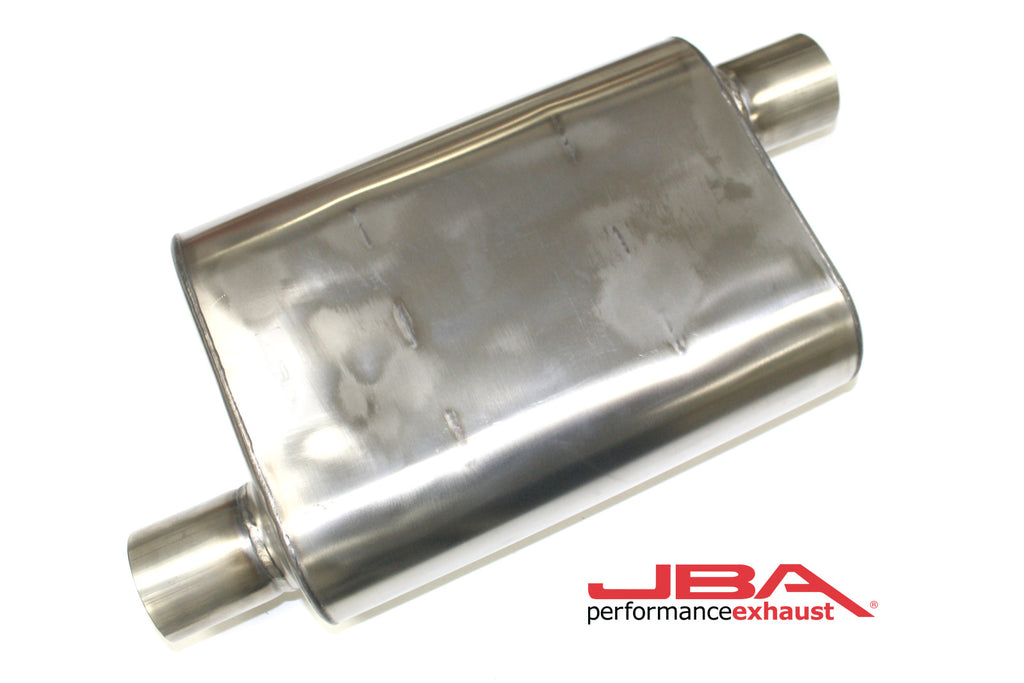 JBA Performance Chambered 2.5" Muffler 304 SS Offset/Offset