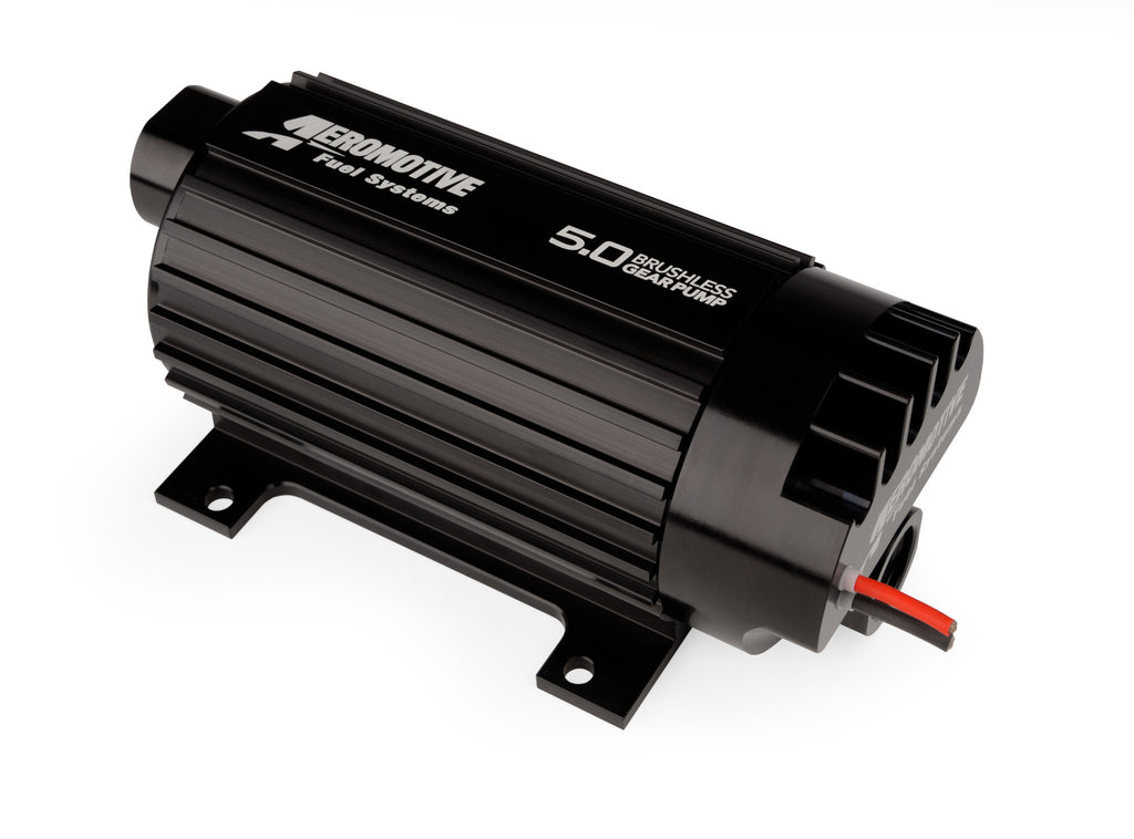 Aeromotive Fuel Pump, In-Line, Signature Brushless Spur Gear, 5.0gpm (Pump Sleeve Includes Mounting Provisions)