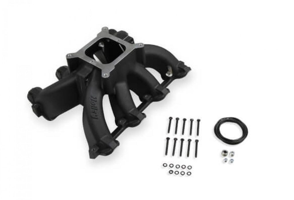 Holley Single Plane Split-Design Race Intake Manifold- GM LS1/LS2/LS6- Black