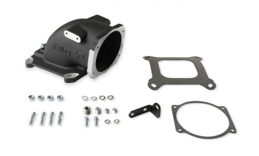 Holley EFI EFI Throttle Body Intake Elbow-Black Finish