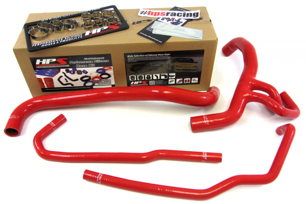 HPS Red Reinforced Silicone Radiator Hose Kit Coolant for Ford 10-13 F150 SVT Raptor 6.2L V8