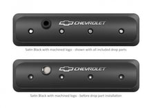 Load image into Gallery viewer, Holley GM Licensed Valve Cover - Muscle Series - SBC - Center Bolt - Satin Black Machined