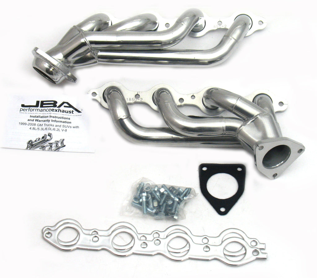 JBA Performance 02-13 GM 4.8/5.3L, 07-19 6.0/6.2 Silver