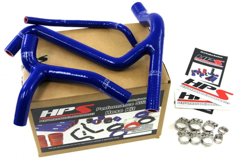 HPS Blue Reinforced Silicone Radiator Hose Kit Coolant for Kawasaki 2009 KX450F