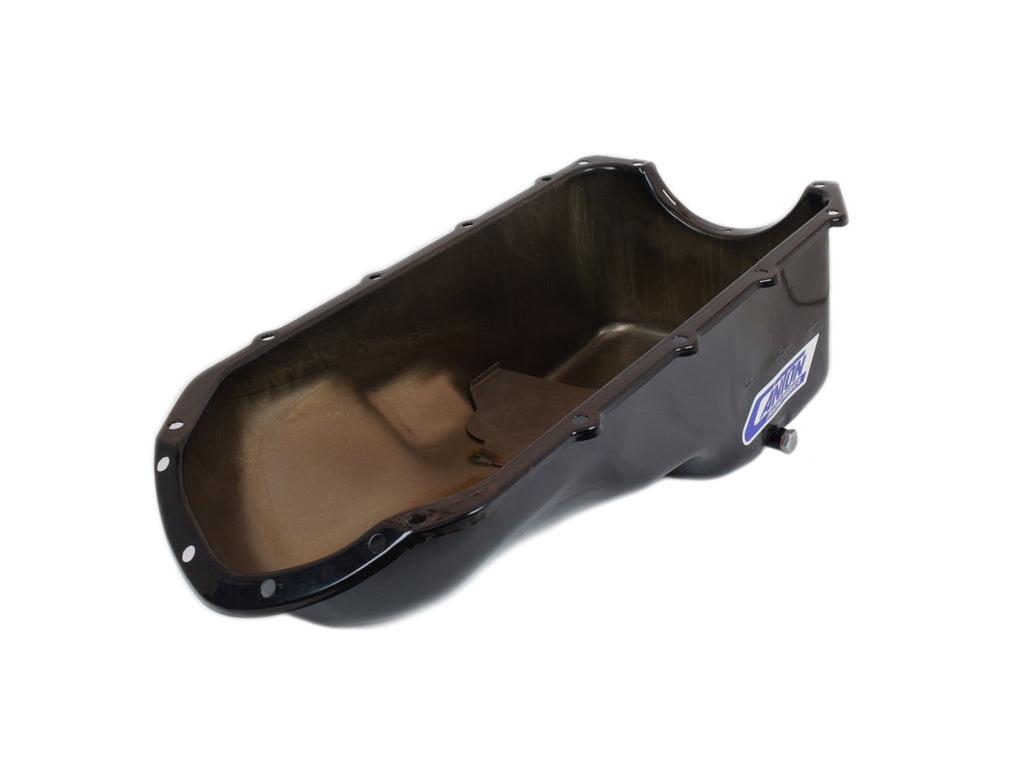 Canton 15-389BLK Oil Pan For Pontiac Stock Replacement Unplated