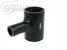 Load image into Gallery viewer, BOOST Products Silicone T-piece Adapter 2-1/2&quot; ID / 1&quot; Branch ID / Black