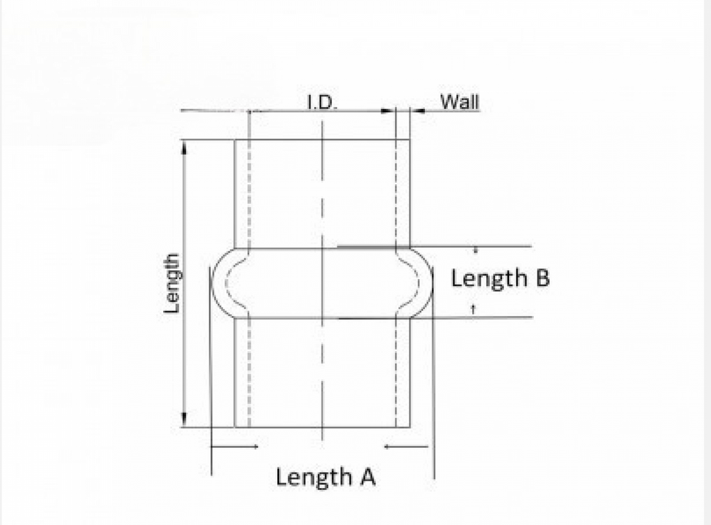 BOOST Products Silicone Coupler with single Hump, 3-1/8" ID, Black